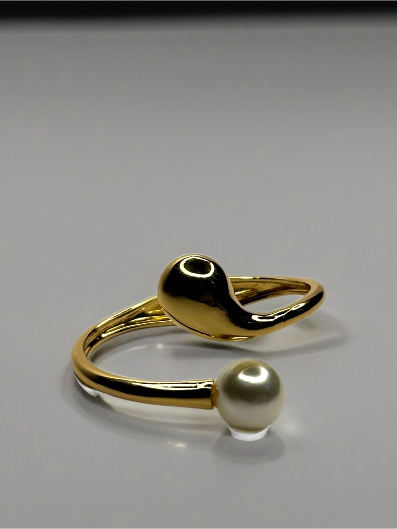 Pearl Orbit Cuff Bracelet