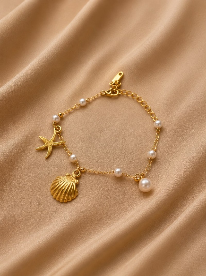 Sea shell Pearl Bracelet