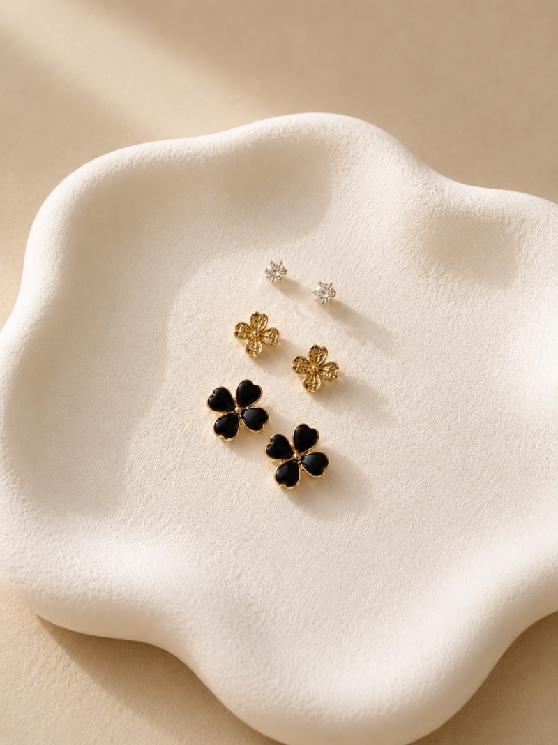Bloom Stud Earring Set (Pack of 3)